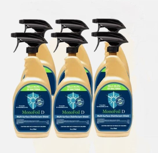 MonoFoil D Multi-Surface Disinfectant Shield, Case of 6 spray bottles of 24 oz.