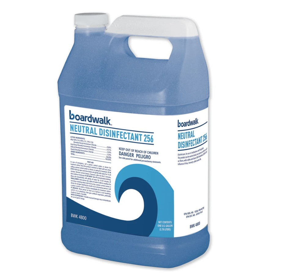 Boardwalk Neutral Disinfectant, Floral Scent, 1 Gal Bottle, Case of 4/Carton
