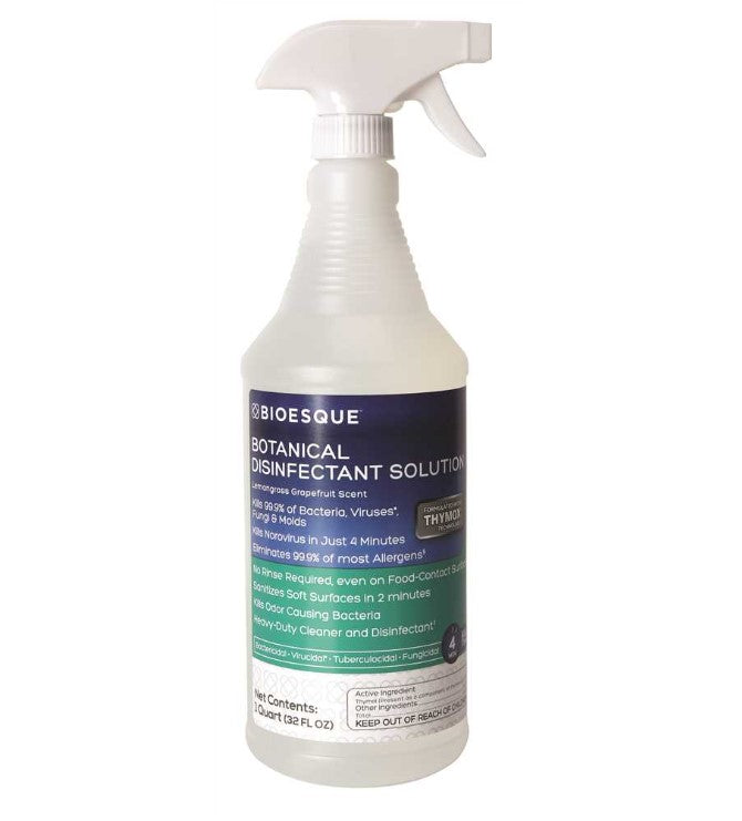 Bioesque Botanical Disinfectant Solution 32 fl. oz. Case of 12 Spray Bottles with Triggers
