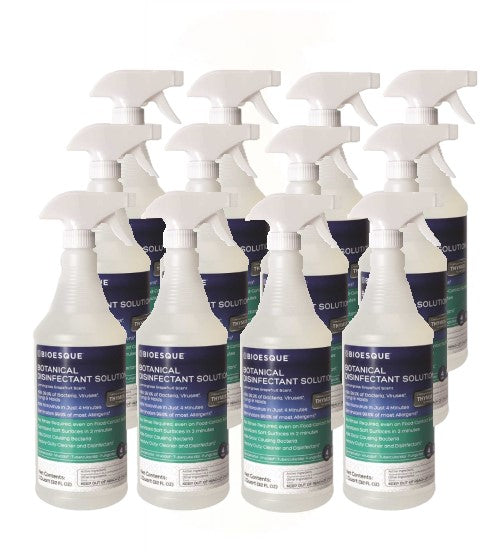 Bioesque Botanical Disinfectant Solution 32 fl. oz. Case of 12 Spray Bottles with Triggers