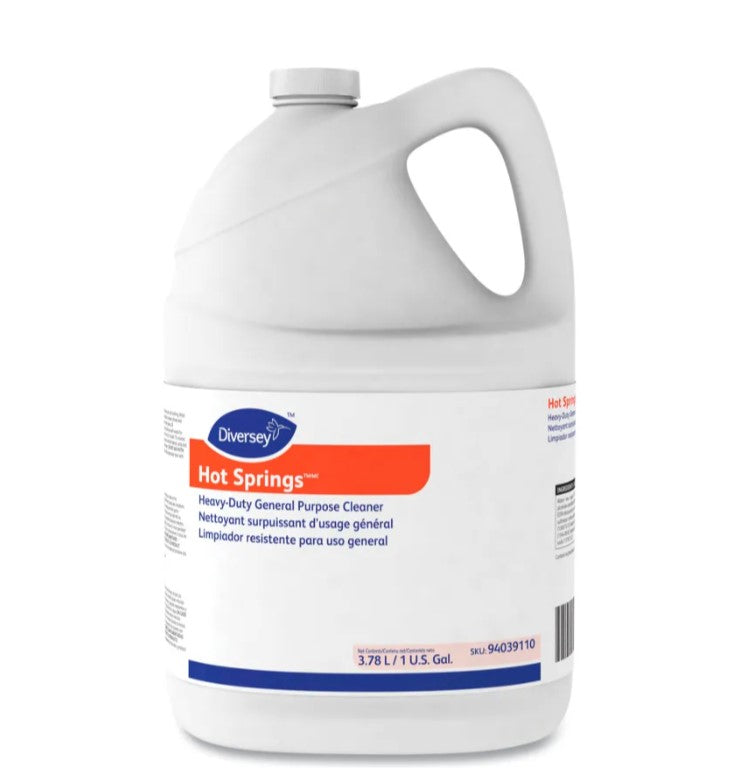 Diverse Hot Springs Heavy-Duty General Purpose Cleaner, Citrus Scent, 1 Gallon Bottle, 4/Case