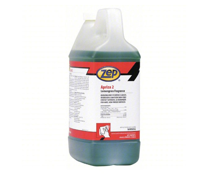 ZEP Disinfectant Cleaner: 2 Litr (67.6fl.oz)Jug, Concentrated, Liquid, Hydrogen Peroxide/Quat, Pleasant, 4 PK