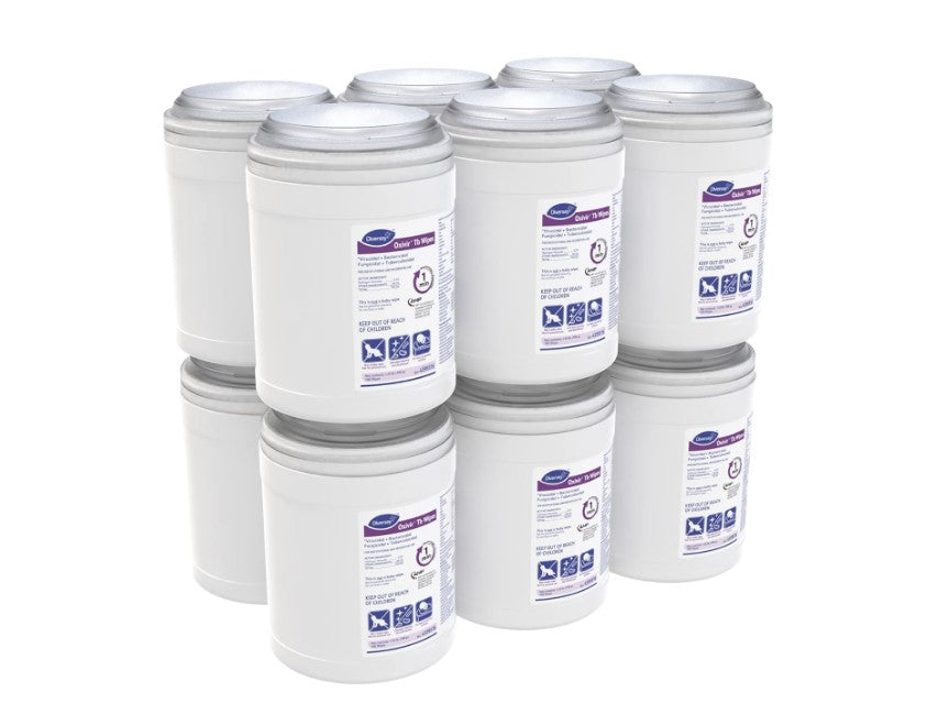 Oxivir Diversey Tb Ready-to-Use Disinfectant Cleaning Wipes, Accelerated Hydrogen Peroxide, Unscented, 6x7-Inch, 160-Wipes, Pack of 12