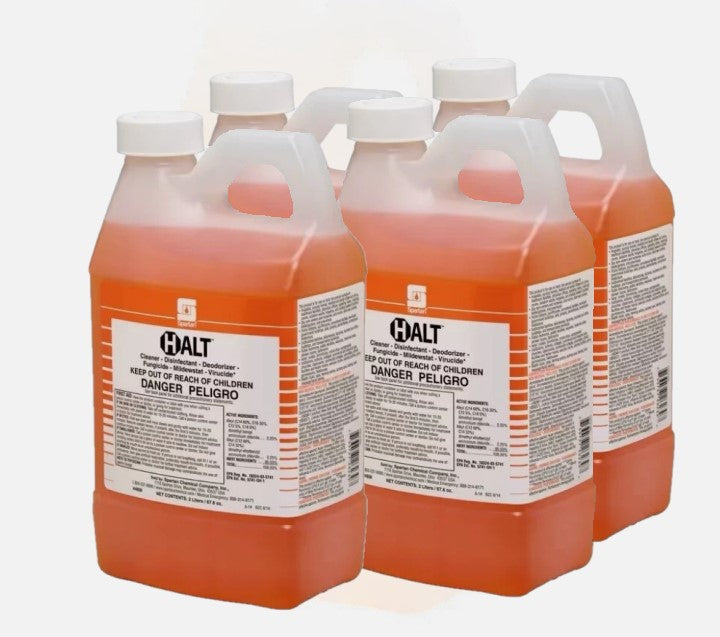 Spartan Clean on the Go Halt Disinfectant, 2 Liters Pack of 4