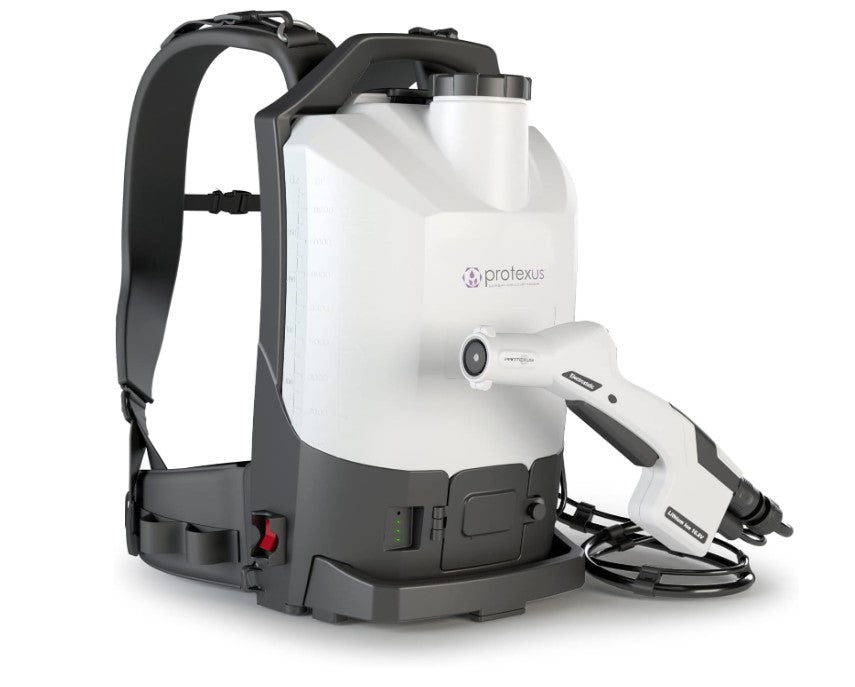 EvaClean Protexus Cordless Battery Powered Electrostatic Backpack Sprayer, 16.8V Rechargeable, 2.25-Gallon, 60-Micron Nozzle, 4Ft Hose - Commercial Disinfectant and Sanitizer - 23,000 Sq Ft Coverage