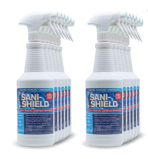 Sani- Shield 3-in-1 Surface Cleaner, Deodorizer & Coating - 32oz - 12-PACK